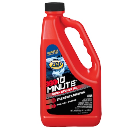 Zep Ten Minute Drain Opener, 64oz, PK4 ZHCR644